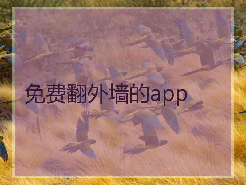 免费翻外墙的app