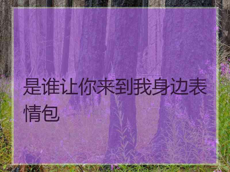 是谁让你来到我身边表情包