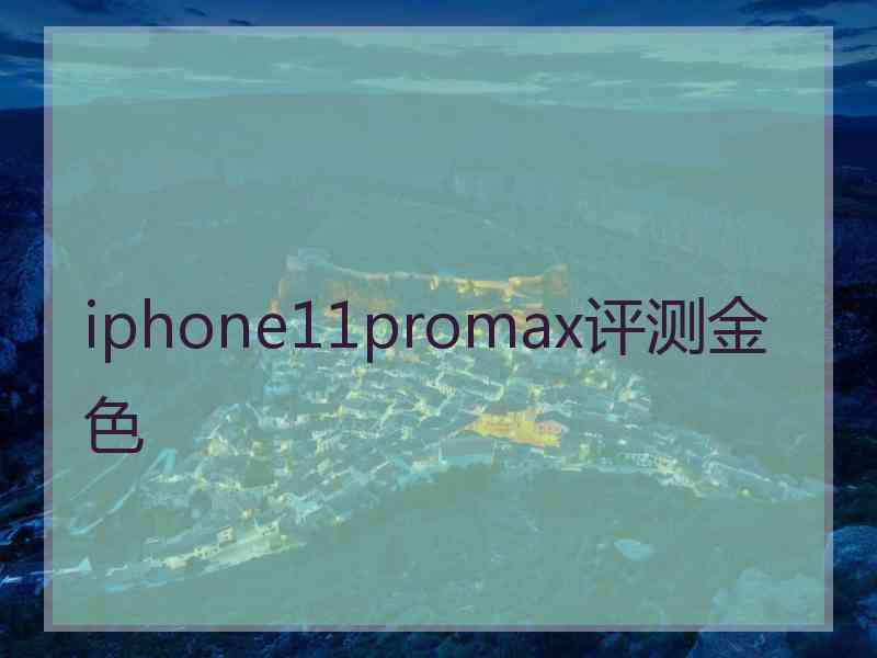 iphone11promax评测金色