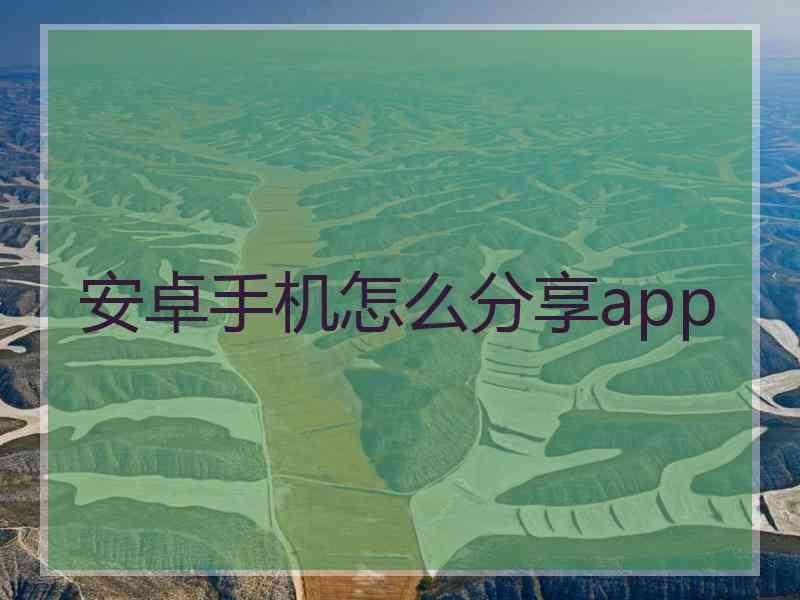安卓手机怎么分享app