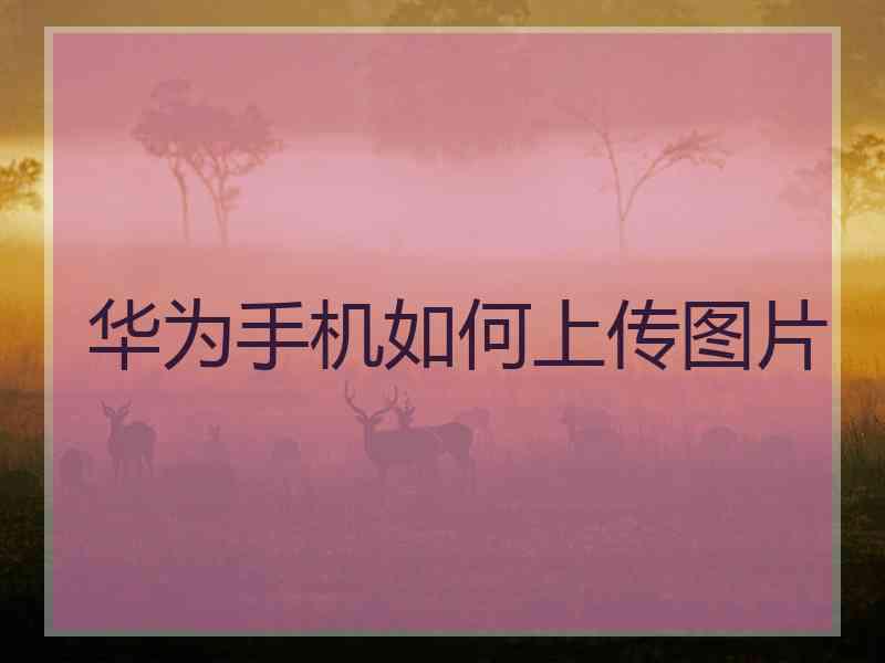 华为手机如何上传图片