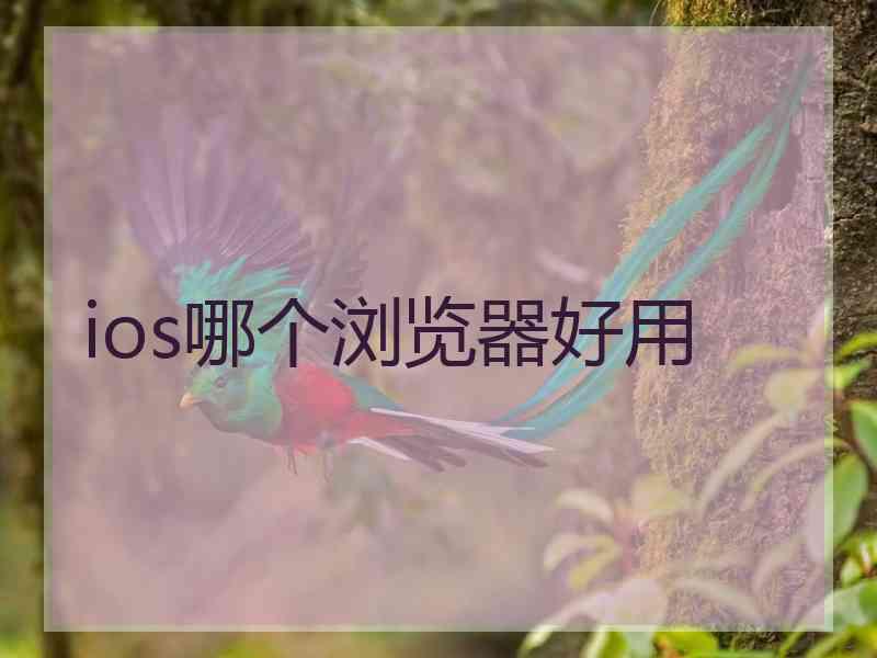 ios哪个浏览器好用
