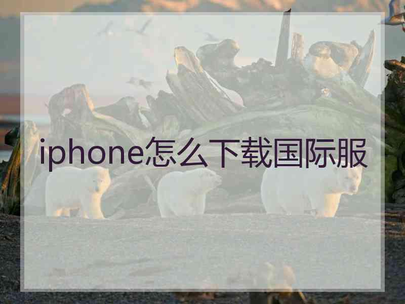 iphone怎么下载国际服