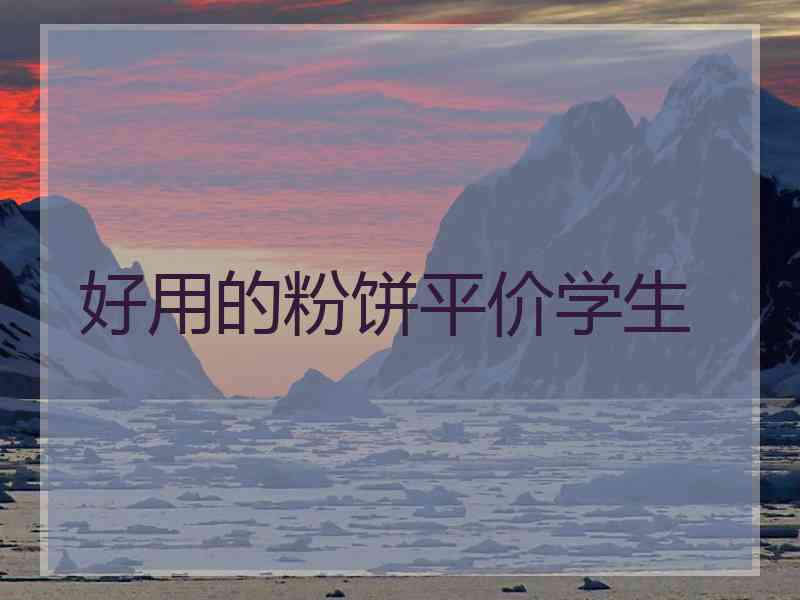 好用的粉饼平价学生