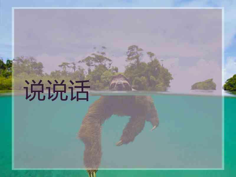说说话