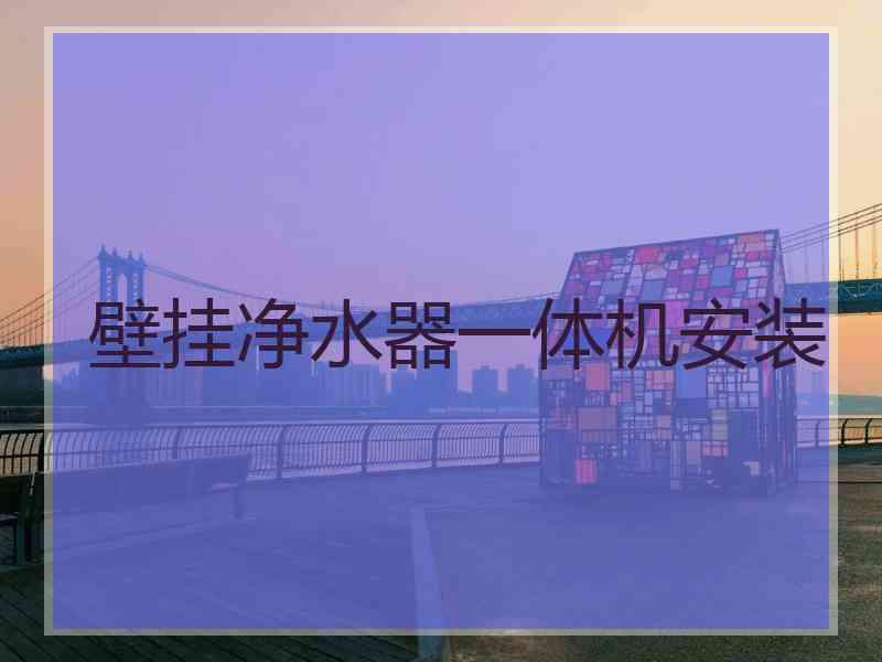 壁挂净水器一体机安装