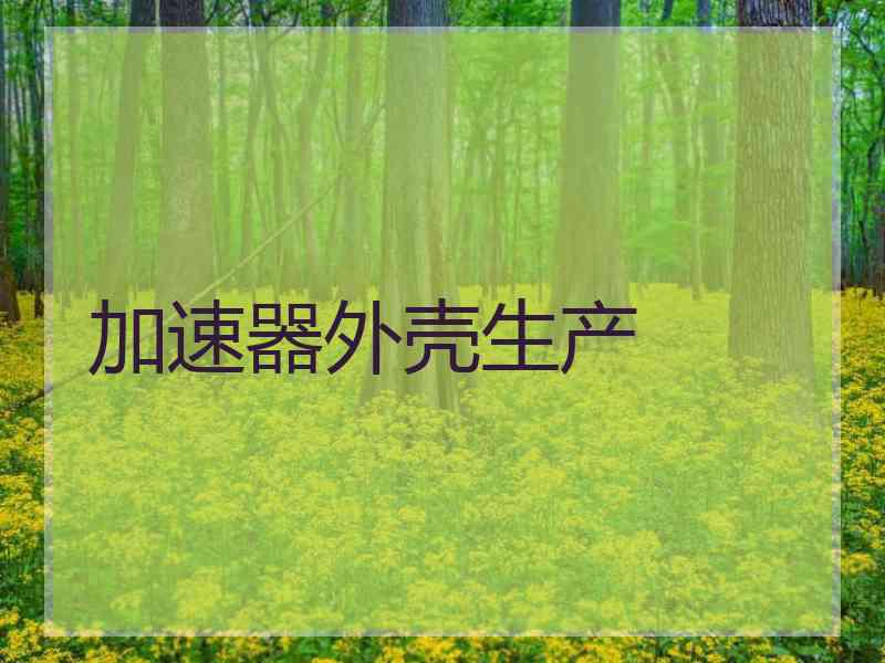加速器外壳生产