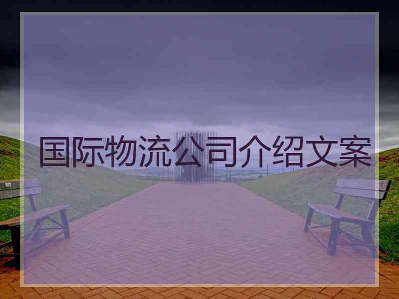 国际物流公司介绍文案