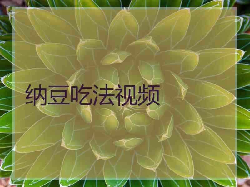 纳豆吃法视频
