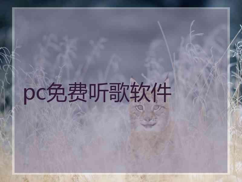 pc免费听歌软件