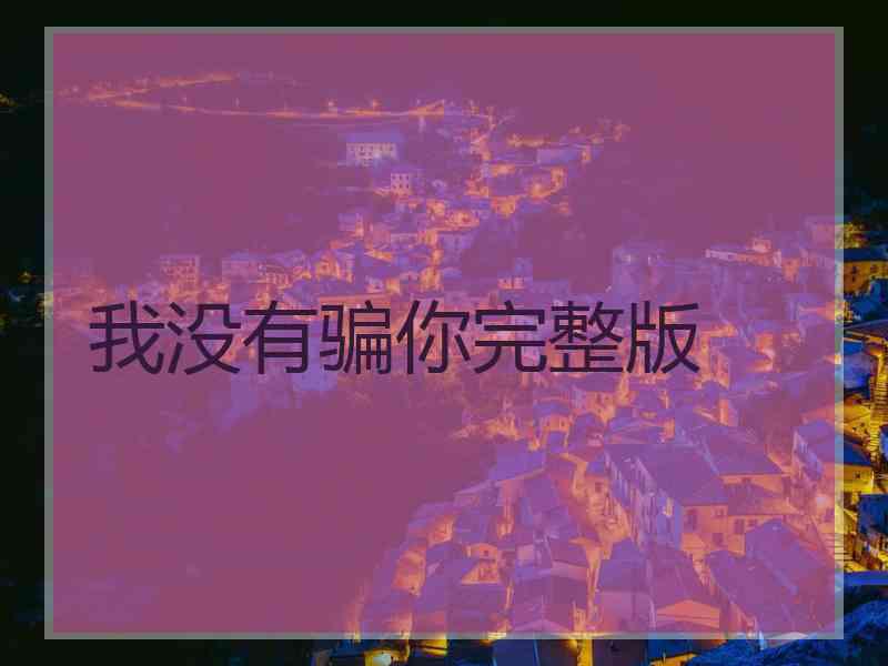 我没有骗你完整版