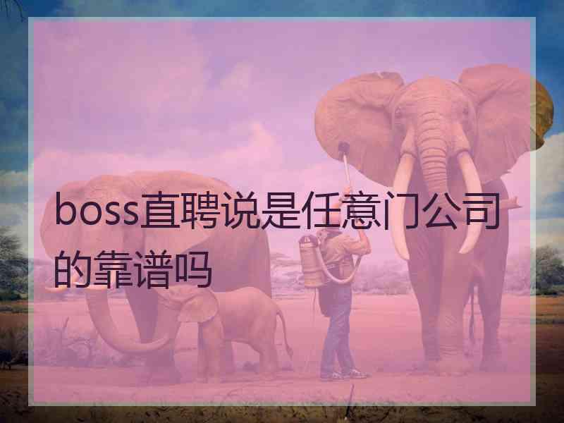 boss直聘说是任意门公司的靠谱吗