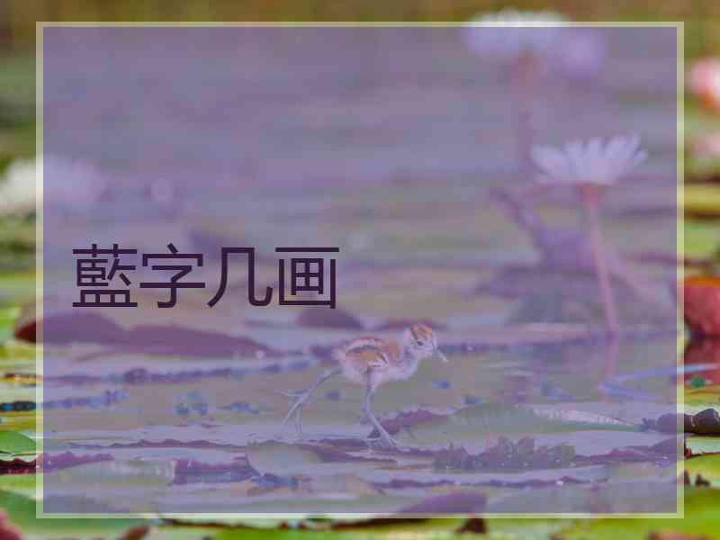 藍字几画