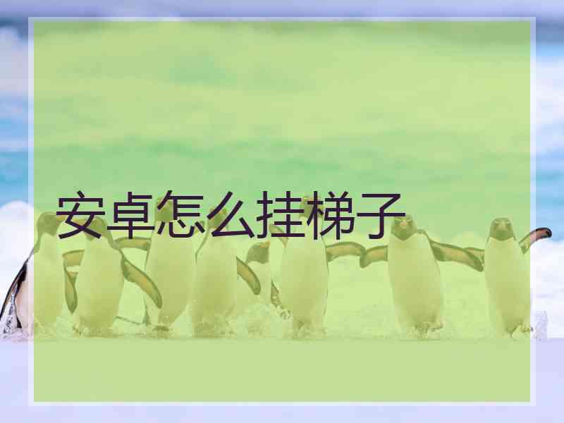 安卓怎么挂梯子