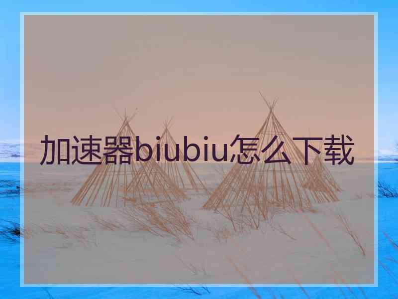 加速器biubiu怎么下载