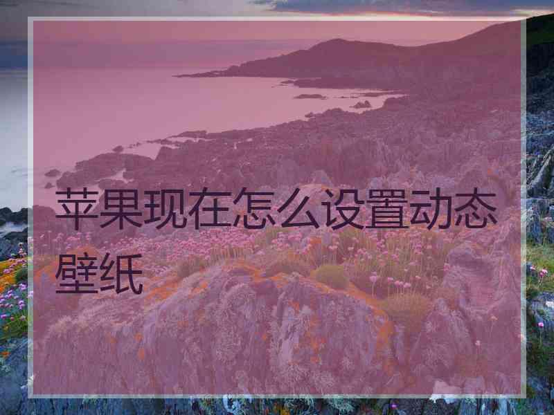 苹果现在怎么设置动态壁纸