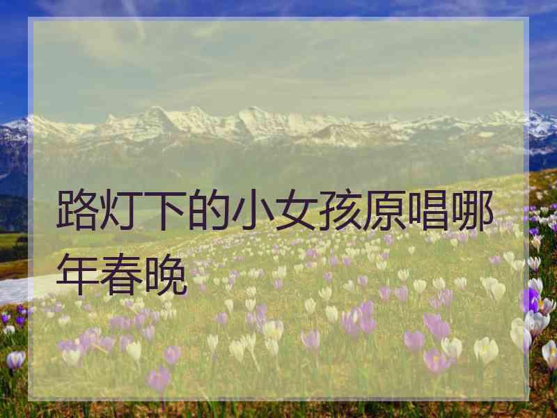 路灯下的小女孩原唱哪年春晚