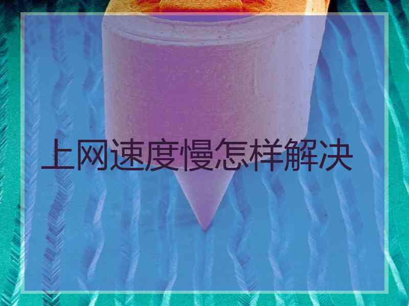 上网速度慢怎样解决