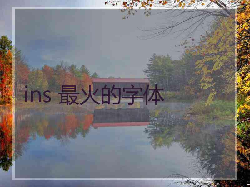 ins 最火的字体