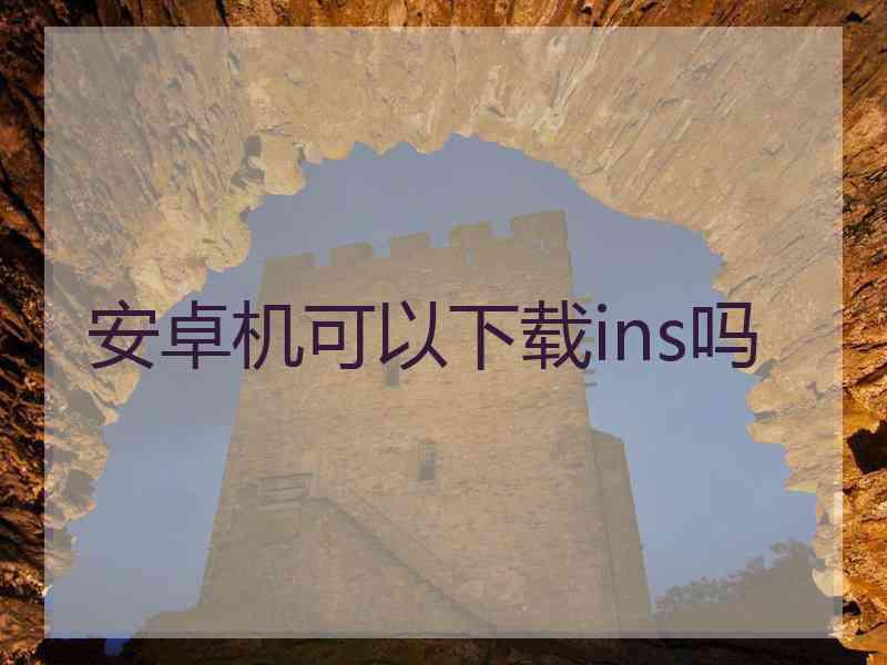 安卓机可以下载ins吗