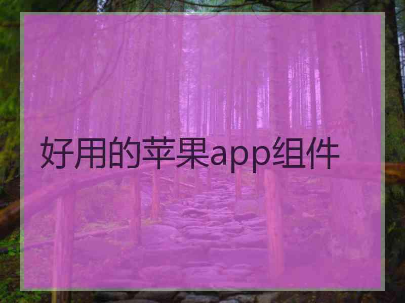 好用的苹果app组件