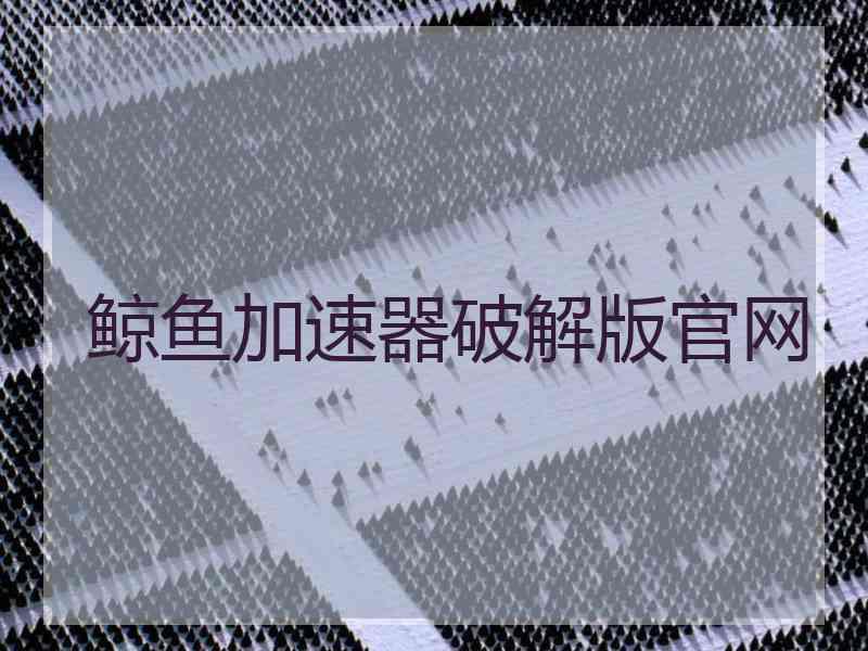 鲸鱼加速器破解版官网