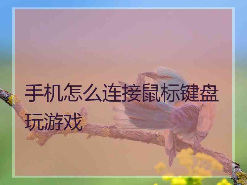 手机怎么连接鼠标键盘玩游戏