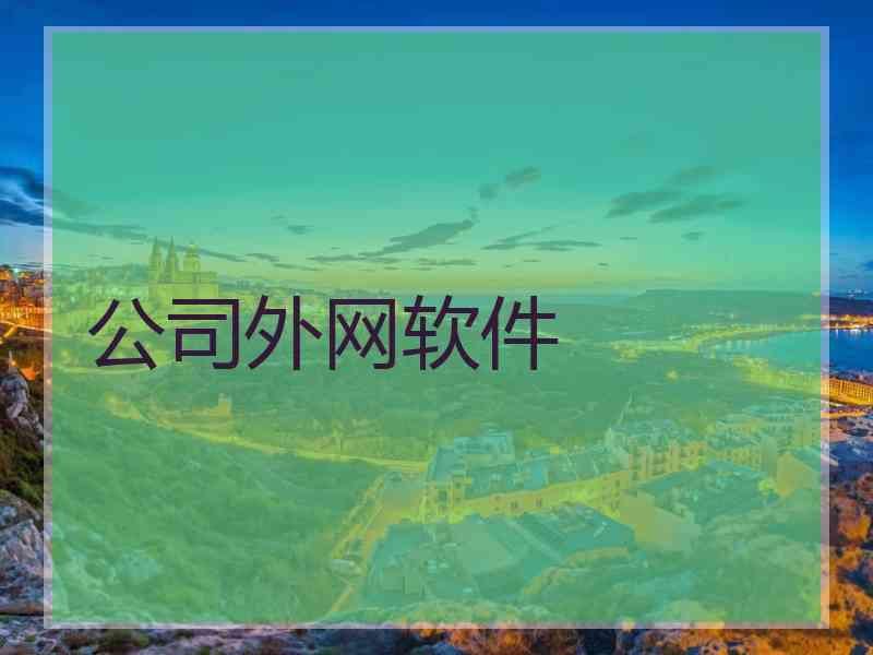 公司外网软件