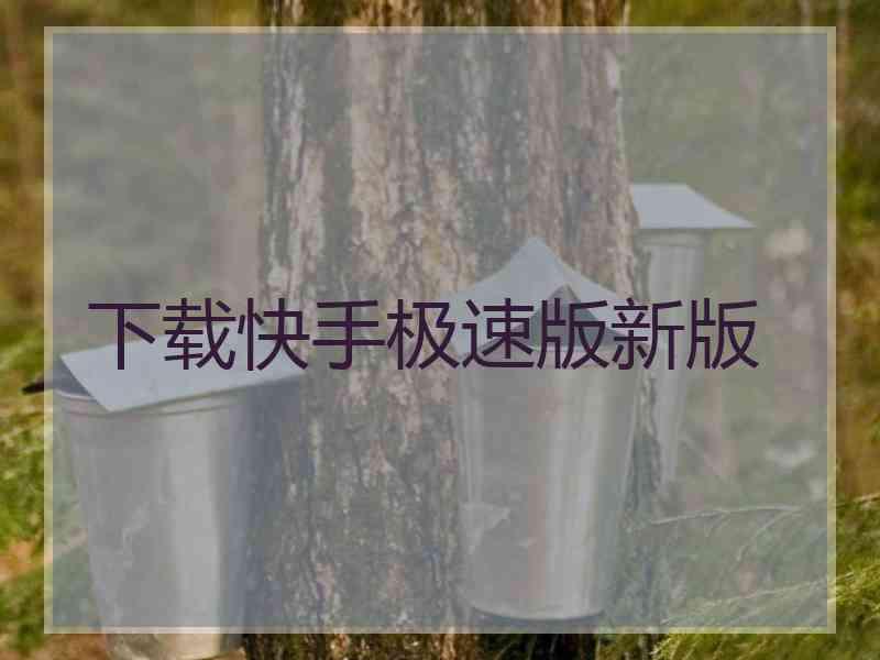 下载快手极速版新版