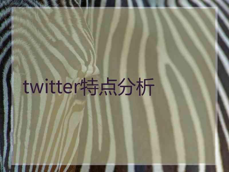 twitter特点分析