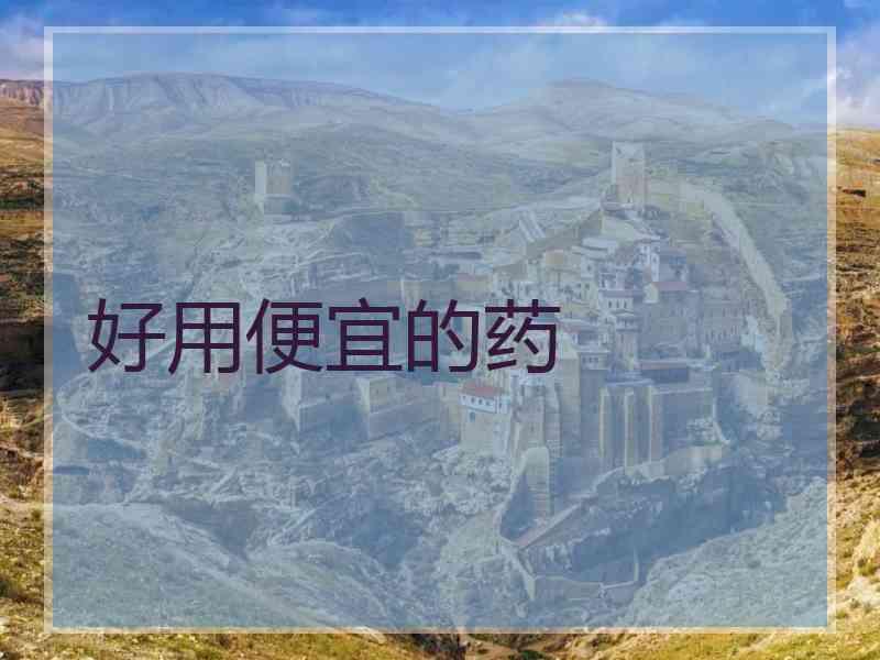 好用便宜的药