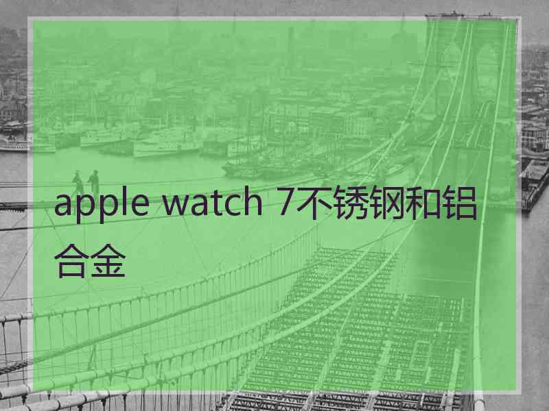 apple watch 7不锈钢和铝合金