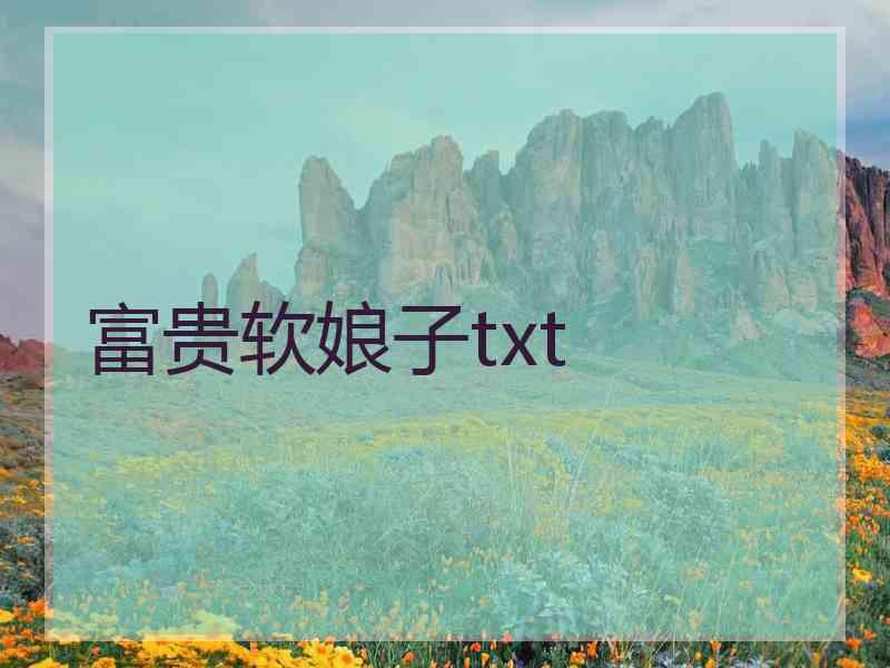 富贵软娘子txt