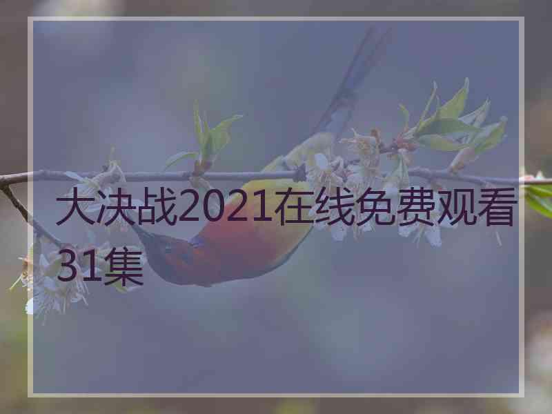大决战2021在线免费观看31集
