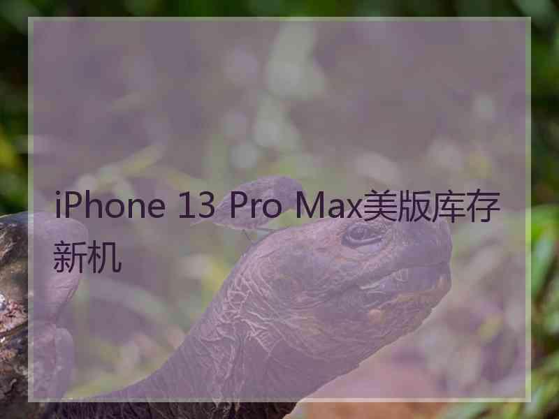 iPhone 13 Pro Max美版库存新机