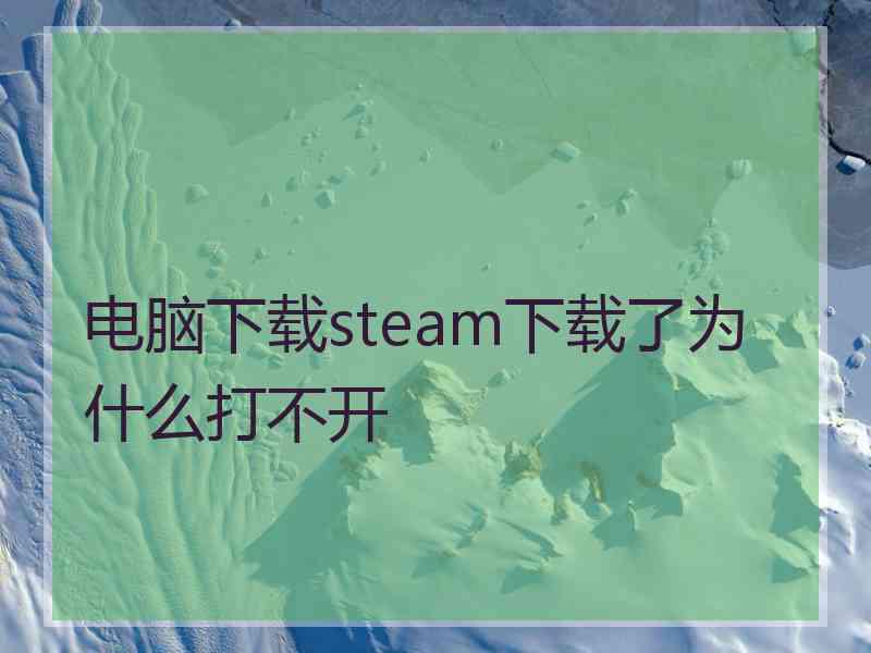 电脑下载steam下载了为什么打不开