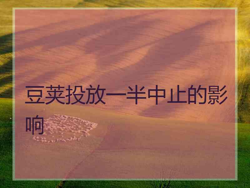 豆荚投放一半中止的影响