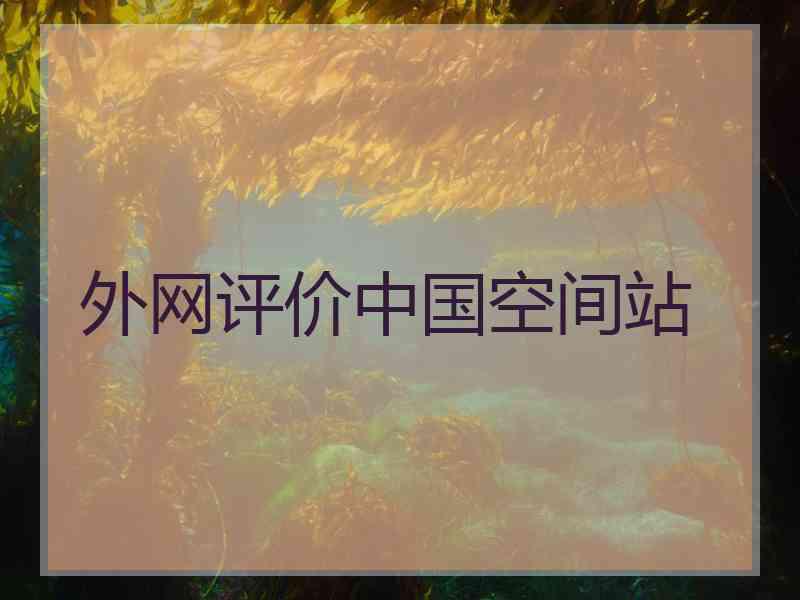 外网评价中国空间站