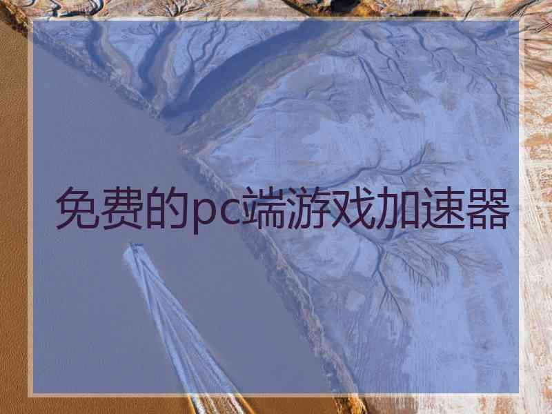 免费的pc端游戏加速器