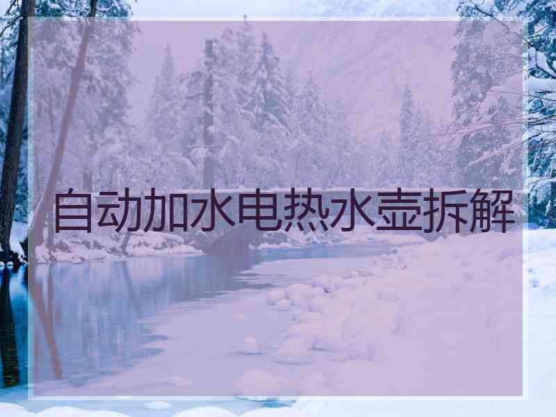 自动加水电热水壶拆解