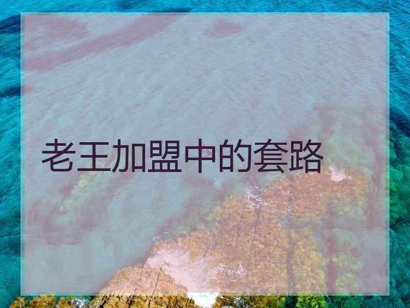 老王加盟中的套路