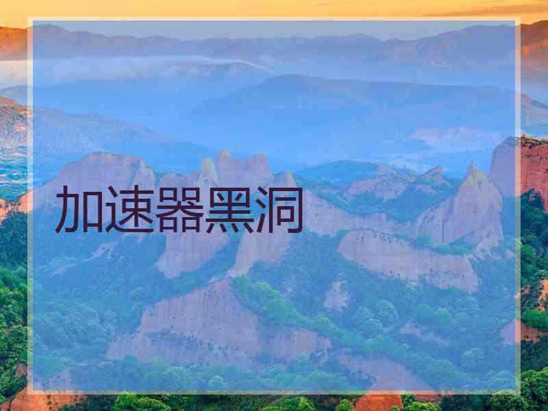 加速器黑洞