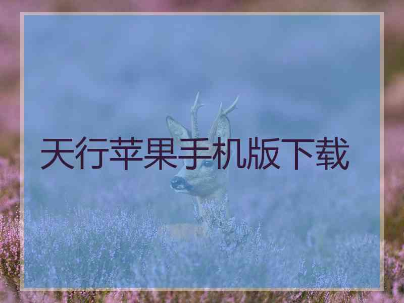 天行苹果手机版下载