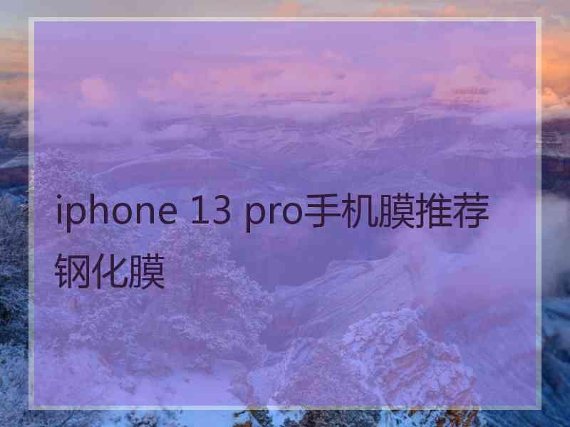 iphone 13 pro手机膜推荐钢化膜