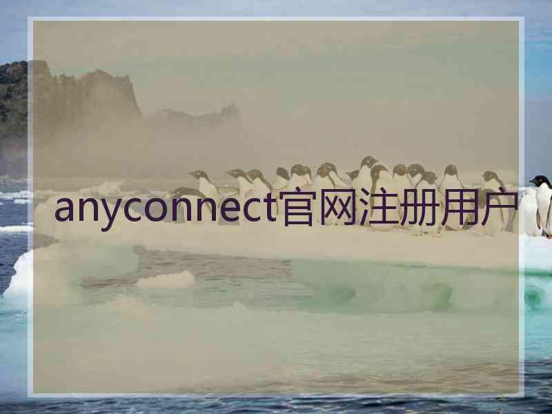 anyconnect官网注册用户