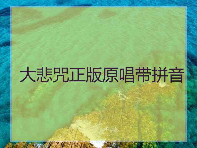 大悲咒正版原唱带拼音