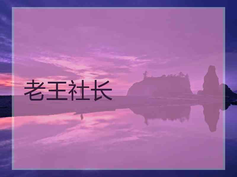 老王社长