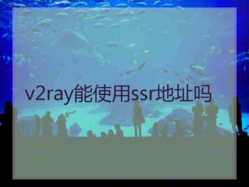 v2ray能使用ssr地址吗
