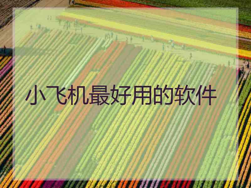 小飞机最好用的软件