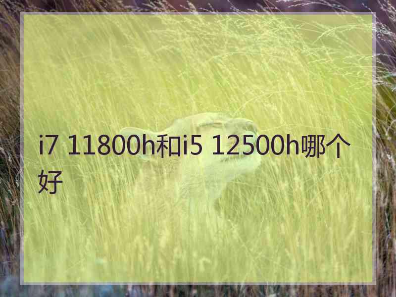 i7 11800h和i5 12500h哪个好